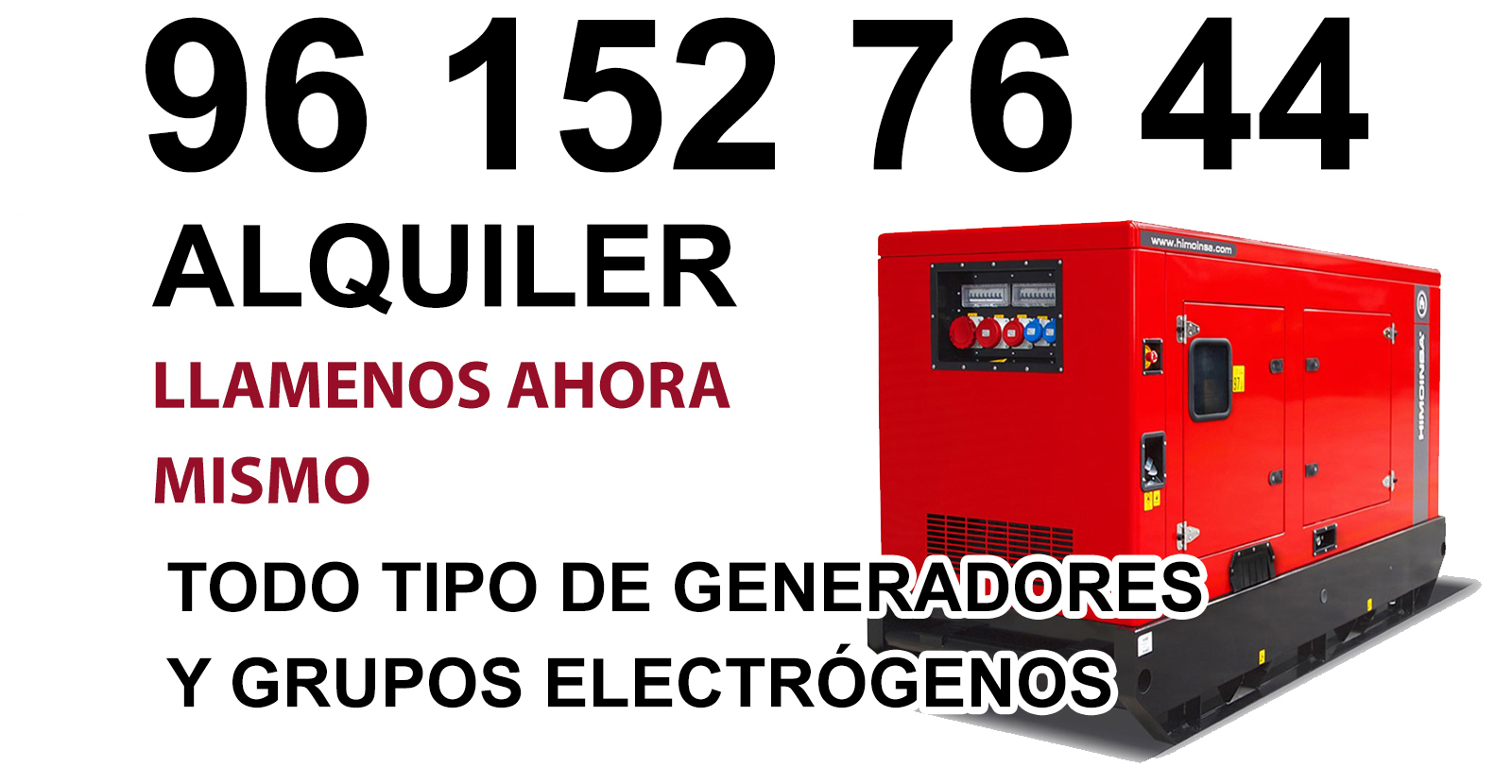 Daimús - Alquiler  Grupo Electrógeno para Emergencias